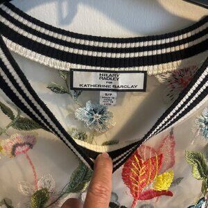 Sheer Embroidered Colorful flowery top